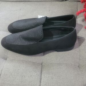 Zara Men's Black Suede Slip-On Loafers